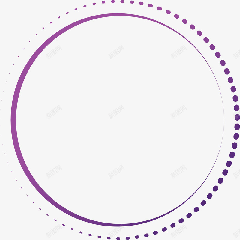 紫色简约圆圈圆点png免抠素材_新图网 https://ixintu.com 免抠PNG 圆圈 圆点 大圈套小 框架 简约 紫色 线条 边框纹理