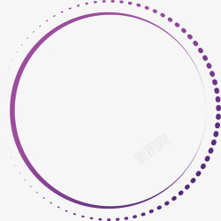 圆圈框架紫色简约圆圈圆点高清图片