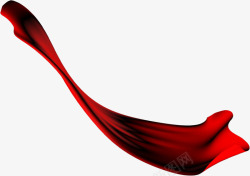 红色丝绸飘扬素材