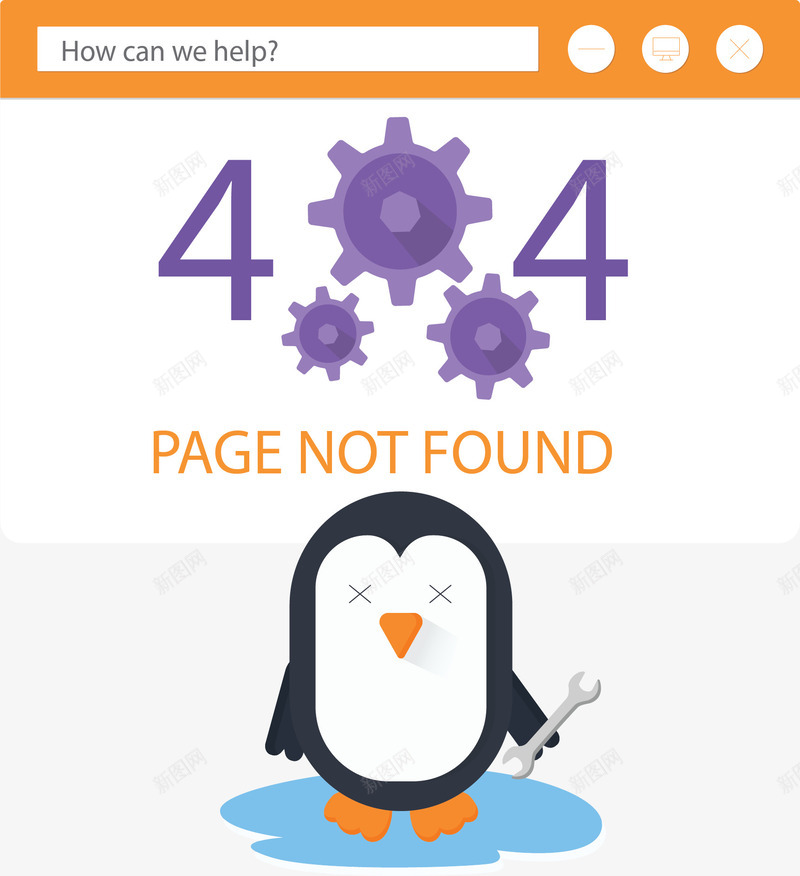 卡通修理网站的企鹅矢量图ai免抠素材_新图网 https://ixintu.com 企鹅 修理网站 卡通企鹅 矢量png 维修网站 错误页面 矢量图