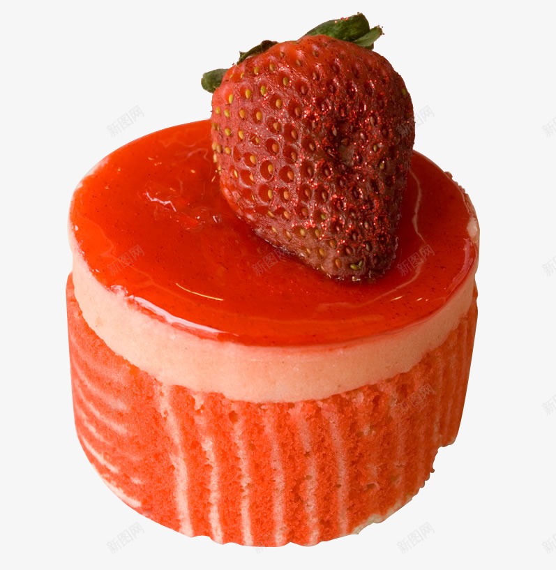 手工草莓蛋糕png免抠素材_新图网 https://ixintu.com 产品实物 糕点 美食 草莓蛋糕