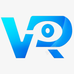 眼睛里的世界VR科技蓝色图标高清图片