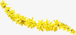 春季黄色碎花装饰素材