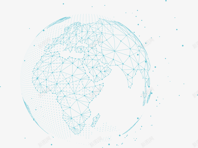 蓝色网格地球矢量图eps免抠素材_新图网 https://ixintu.com 地球 地球投影 投影 矢量图 科技 科技地球 网格 网格地球 蓝色 蓝色地球