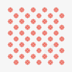 红色中国传统花纹矢量图素材