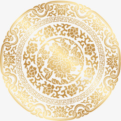 圆圈唯美彩墨奢华金色圆盘高清图片