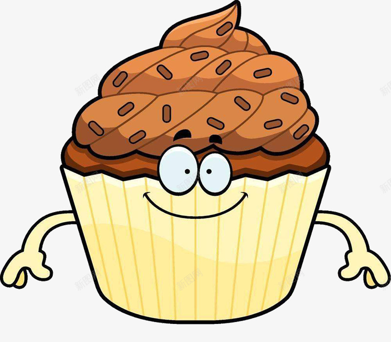 可爱的杯子蛋糕png免抠素材_新图网 https://ixintu.com 动漫 可爱 小蛋糕 巧克力 杯子蛋糕 简笔画 纸杯 蛋糕 蛋糕简笔