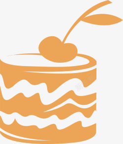 特产食物手绘的卡通沙河蛋糕矢量图图标高清图片