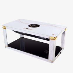 台式桌家用白色方形家用电暖桌高清图片