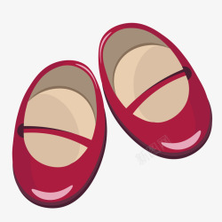 红皮鞋矢量图素材
