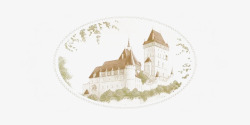精美的城堡邮票素材