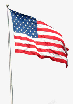实物美国国旗飘扬素材