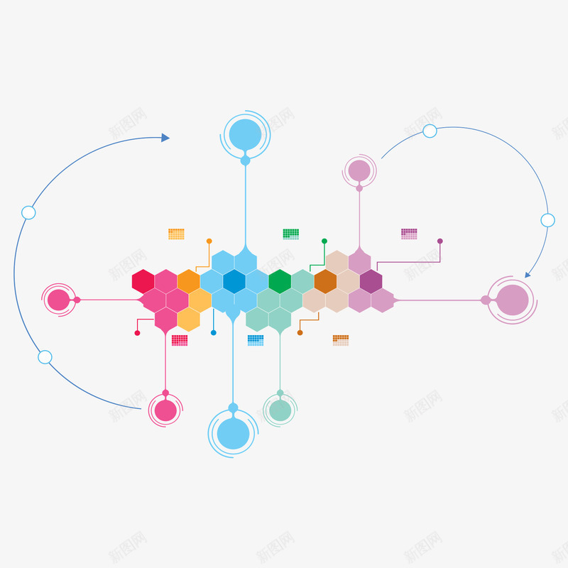 彩色数据分析psd免抠素材_新图网 https://ixintu.com 分析 彩色 数据 箭头 素材
