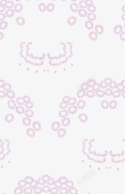 紫色花儿矢量图素材