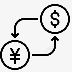 yen中国转换货币美元钱以日元美国的图标高清图片