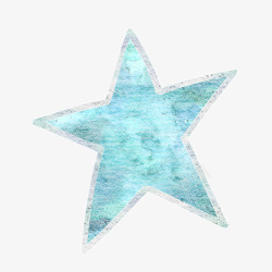 浅蓝色星星的粉笔画素材