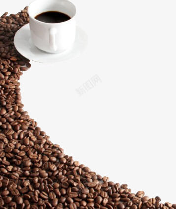 咖啡豆装饰背景png免抠素材_新图网 https://ixintu.com 咖啡 豆装 饰背景