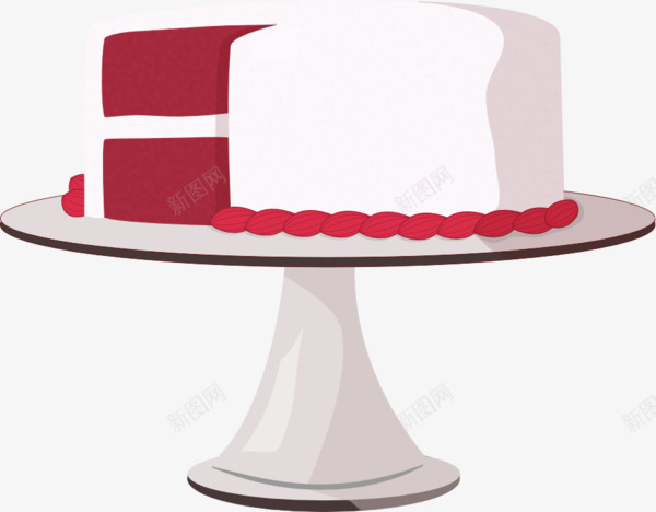 卡通手绘蛋糕png免抠素材_新图网 https://ixintu.com 卡通手绘 甜品转盘 白色甜点 蛋糕 蛋糕设计