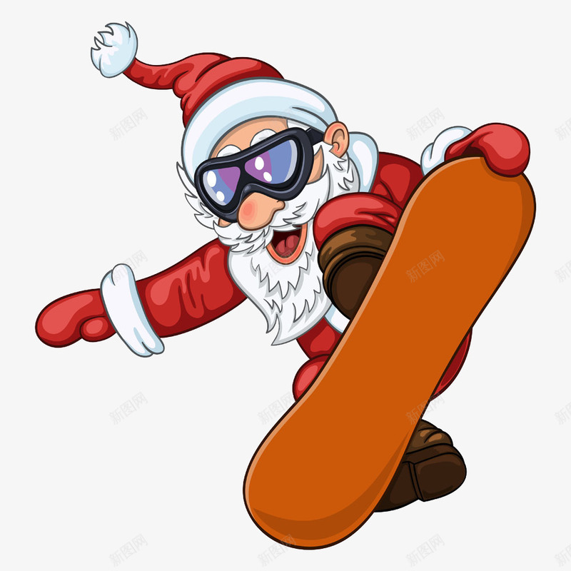 滑雪的圣诞老人png免抠素材_新图网 https://ixintu.com 卡通圣诞老人 可爱圣诞老人 圣诞 圣诞老人 圣诞节 滑雪 滑雪板 滑雪镜 红色圣诞老人 红色圣诞节 送礼的老人