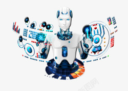 机器人人工智能科技三素材
