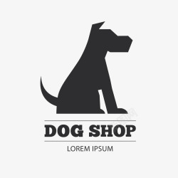 宠物猫狗图标黑色宠物狗logo图标高清图片