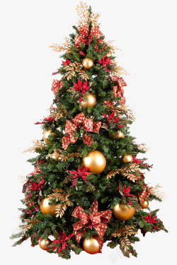 圣诞树彩球圣诞树绿色圣诞树素材
