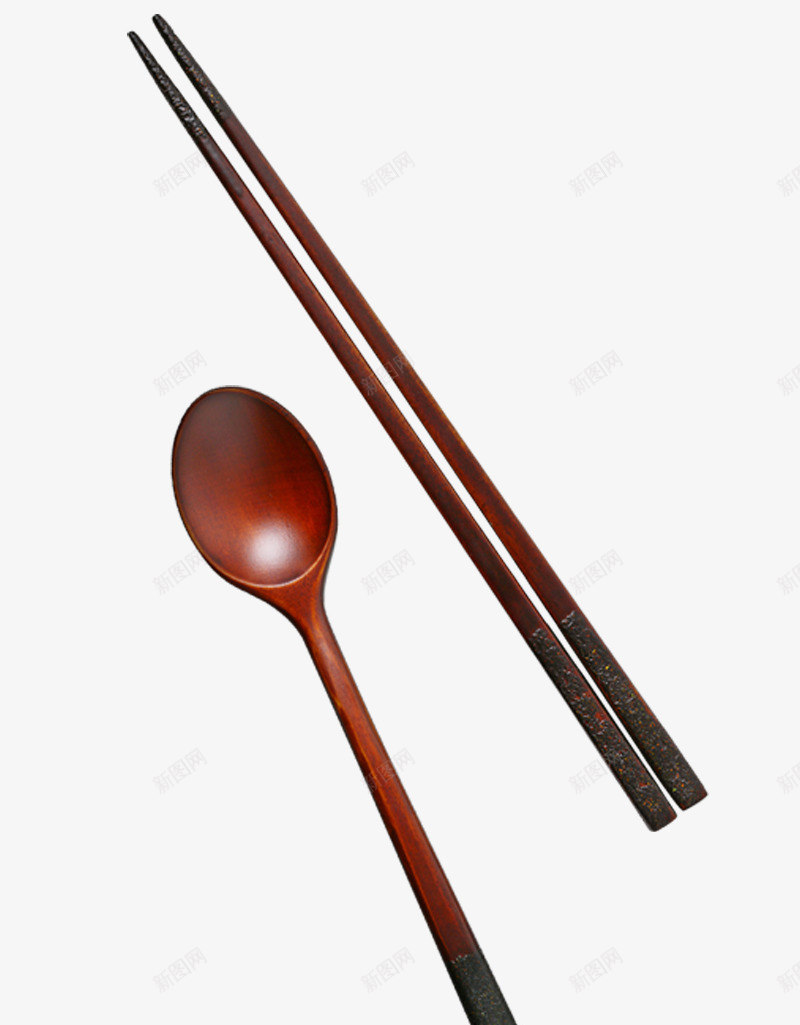 木勺子和木筷子psd免抠素材_新图网 https://ixintu.com 产品实物 复古餐具 褐色 餐具 餐桌用品