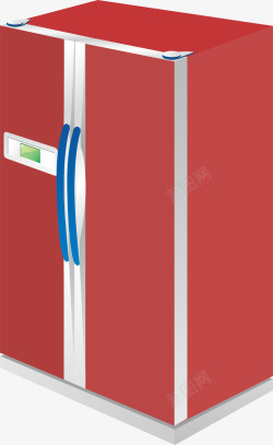 家电销售红色冰箱矢量图高清图片