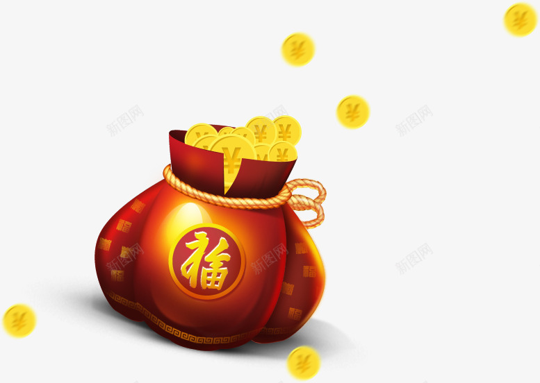 天猫京东福袋png免抠素材_新图网 https://ixintu.com 福袋 金币