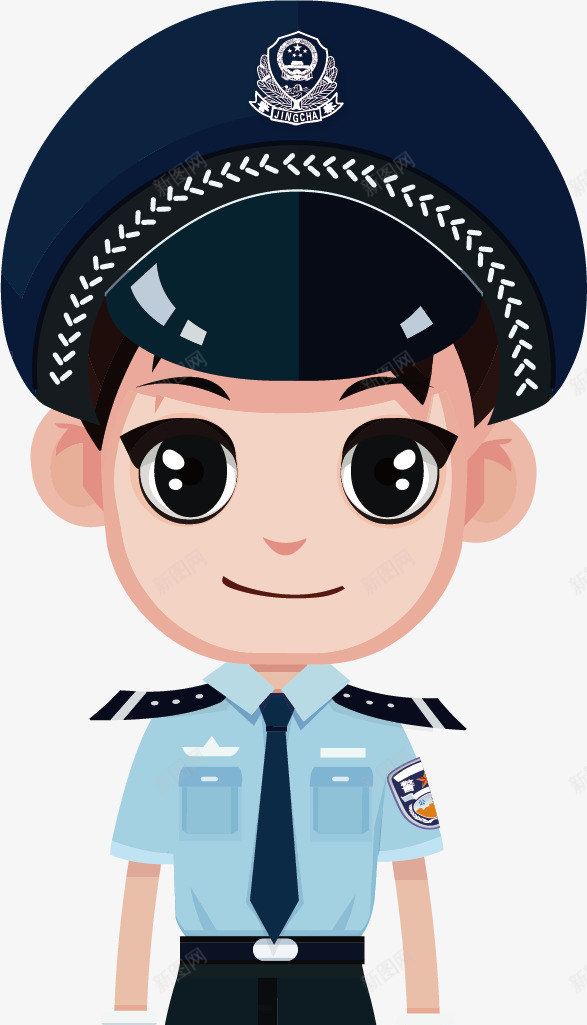 微笑的男警官png免抠素材_新图网 https://ixintu.com 图案 开心 微笑 正直 男士 警官 警帽 警徽