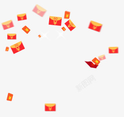 红包雨免抠图免费下载元旦红色淘宝红包雨高清图片