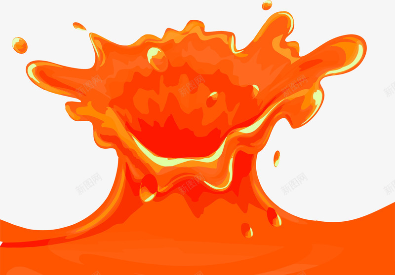 橙色飞溅饮料png免抠素材_新图网 https://ixintu.com 果汁 橘子汁 橙汁 橙色饮料 装饰图案 飞溅的橘子汁 饮品