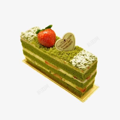 绿色的抹茶蛋糕png免抠素材_新图网 https://ixintu.com 抹茶蛋糕 爱心 草莓