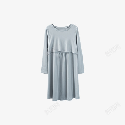 孕产妇连衣裙png免抠素材_新图网 https://ixintu.com 产品实物 哺乳服 孕妇用品 灰色睡衣 睡衣