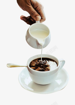 咖啡伴侣瓶调制咖啡高清图片