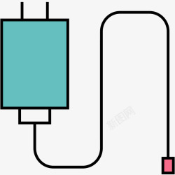 充电器彩色手绘线稿充电器元素矢量图图标高清图片