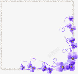 相片文字紫色兰花花朵边框纹理高清图片