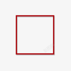 正方形文字红色简约文本输入框高清图片