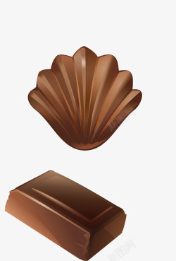 贝壳形状手绘巧克力高清图片