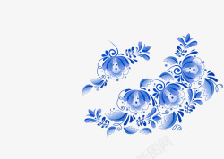 青丝青丝青花瓷装饰图案中国风矢量图高清图片