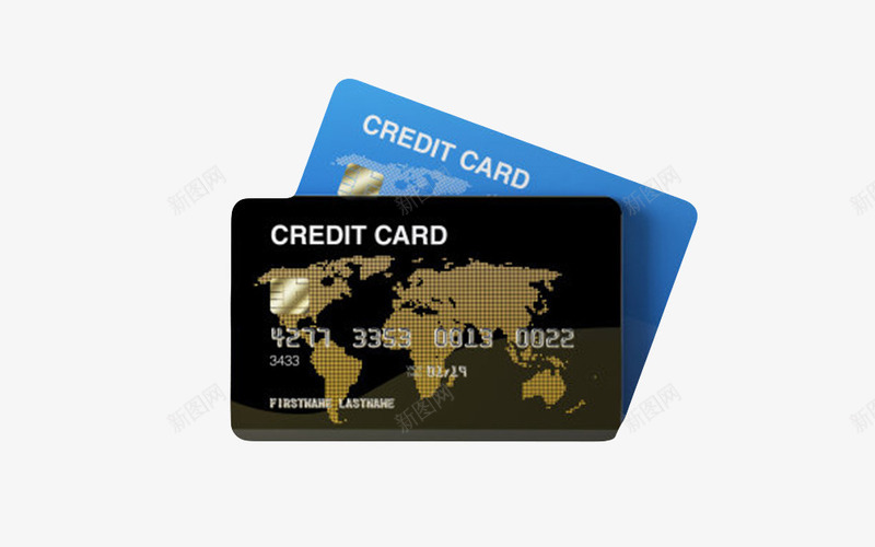 黑蓝色蹭地一起的贷记卡实物png免抠素材_新图网 https://ixintu.com card credit 付款 信用 信用卡 信贷 卡片 层叠 贷记卡 银行 非现金