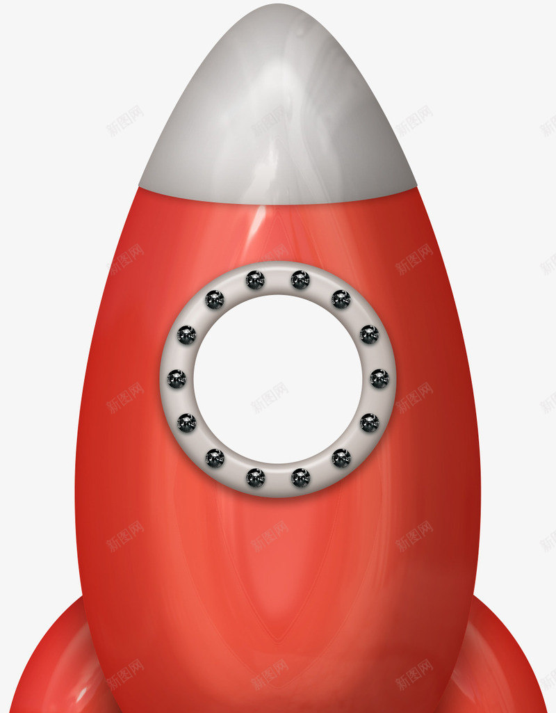 红色创意卡通火箭png免抠素材_新图网 https://ixintu.com 卡通火箭 火箭 红色火箭