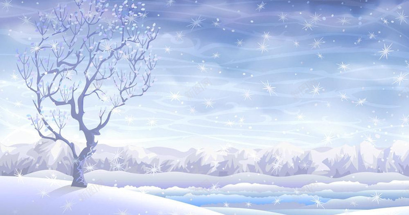 唯美场景冬天的树木合成效果png免抠素材_新图网 https://ixintu.com 冬天 合成 场景 效果 树木