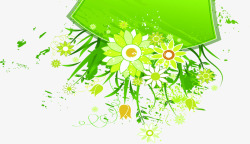 古典水墨风绿色木板水墨风植物花朵高清图片