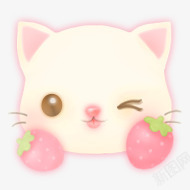 粉红猫咪卡通小猫咪高清图片