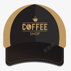 黑色咖啡店员工帽子素材