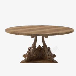 立面家具圆形复古精致桌子素材