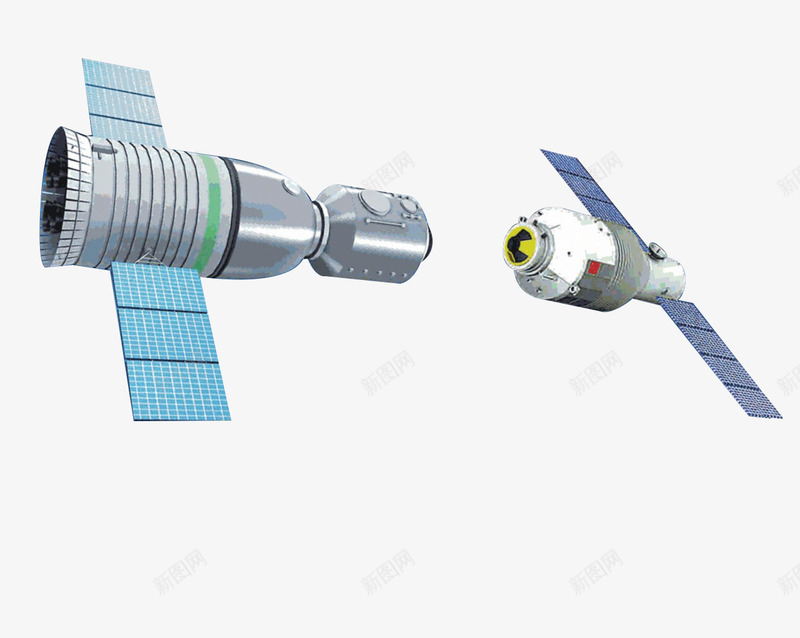 神舟十一号和天宫二号对接psd免抠素材_新图网 https://ixintu.com 中国制造 人造卫星 卫星 卫星对接 天宫二号 太空 太阳系 宇宙 星空 神舟十一号 科技 载人飞船