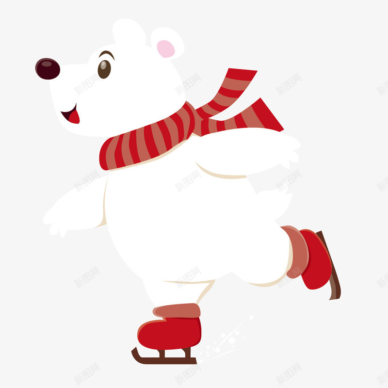 滑雪的熊矢量图eps免抠素材_新图网 https://ixintu.com 促销海报装饰 圣诞节海报 小人 溜冰的熊 滑雪橇 滑雪的熊 矢量图