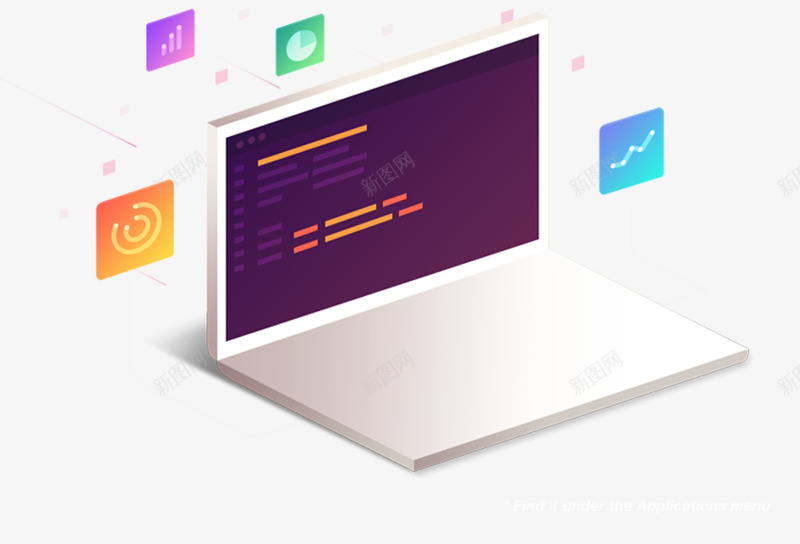 扁平化笔记本电脑png免抠素材_新图网 https://ixintu.com 扁平 电脑 笔记本